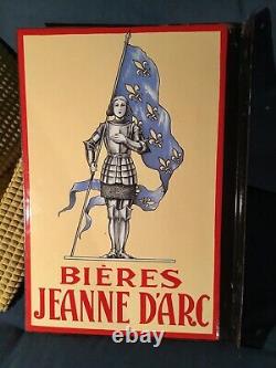 Plaque émaillée Bière Jeanne Darc RONCHIN NORD FRANCE NOËL