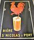 Plaque émaillée Bière Saint Nicolas de Port originale 1925