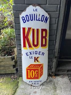 Plaque émaillée Bouillon Kub enamel plate no kneipp maggi