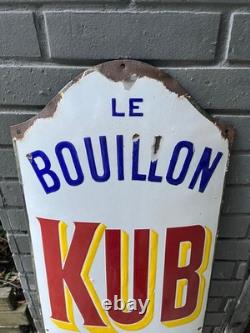Plaque émaillée Bouillon Kub enamel plate no kneipp maggi