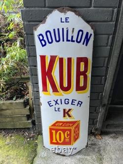 Plaque émaillée Bouillon Kub enamel plate no kneipp maggi