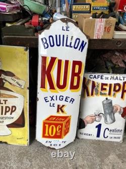 Plaque émaillée Bouillon Kub enamel plate no kneipp maggi