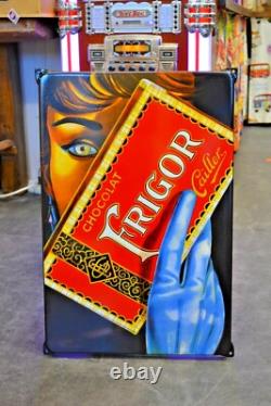 Plaque émaillée CAILLER FRIGOR chocolat alimentaire enamel sign
