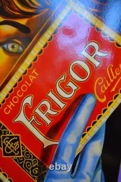 Plaque émaillée CAILLER FRIGOR chocolat alimentaire enamel sign
