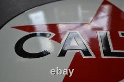 Plaque émaillée CALTEX huile automobile garage - 50 cm