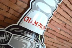 Plaque émaillée CHAMPION ++ 8030 cm ++ Bougie enamel sign emailschild