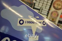 Plaque émaillée CHOCOLAT LANVIN alimentaire l'oiseau blanc enamel sign