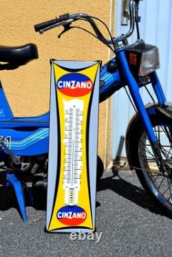 Plaque émaillée CINZANO thermomètre 75 cm enamel sign emailschild