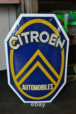 Plaque émaillée CITROEN pochoir - 6040 cm ++ enamel sign emailschild