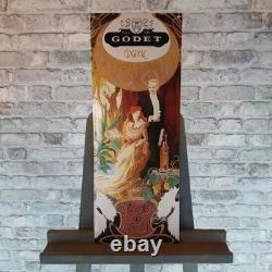 Plaque émaillée COGNAC GODET 25,6x9,8 (65x25cm) enseigne de magasin