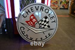 Plaque émaillée Chevrolet corvette enamel sign