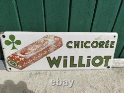 Plaque émaillée Chicorée Williot Signé Émaillerie koekelberg Bruxelles Original