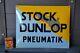 Plaque émaillée DUNLOP stock pneus enseigne enamel sign emailschild