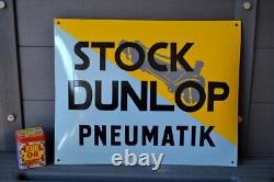 Plaque émaillée DUNLOP stock pneus enseigne enamel sign emailschild