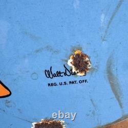 Plaque émaillée Disney / Sunoco Ø 50 cm- Rare décor de station service