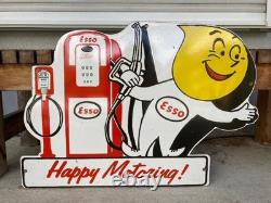 Plaque émaillée ESSO ESSOBOY Retro Rare Vintage Sign Board