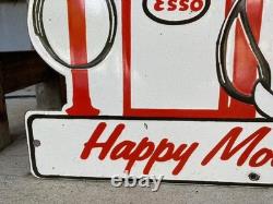 Plaque émaillée ESSO ESSOBOY Retro Rare Vintage Sign Board