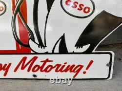 Plaque émaillée ESSO ESSOBOY Retro Rare Vintage Sign Board