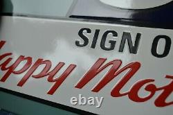 Plaque émaillée ESSO Happy motoring huile automobile 5040 cm enamel sign