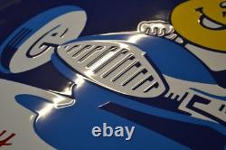 Plaque émaillée ESSO Happy motoring huile automobile 50 cm emailschilder