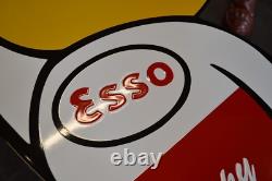 Plaque émaillée ESSO Happy motoring huile automobile 8038 cm enamel sign