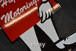 Plaque émaillée ESSO Happy motoring huile automobile 8038 cm enamel sign