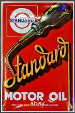 Plaque émaillée ESSO STANDARD motor oil huile automobile enamel sign emailschild