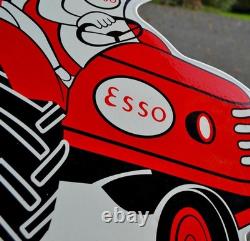 Plaque émaillée ESSO tracteur goutte d' huile - 4641 cm - emailschilder