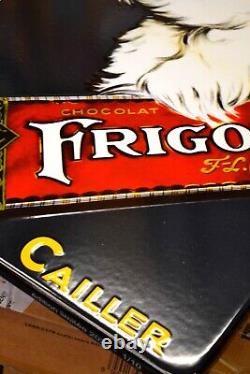 Plaque émaillée FRIGOR alimentaire chocolat enamel sign ++ 6040 cm ++