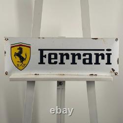 Plaque émaillée Ferrari 60x20cm (23,6x7,9) Grande enseigne