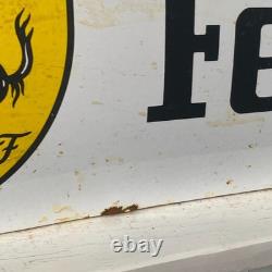 Plaque émaillée Ferrari 60x20cm (23,6x7,9) Grande enseigne