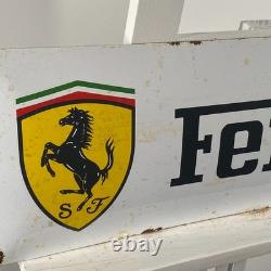 Plaque émaillée Ferrari 60x20cm (23,6x7,9) Grande enseigne