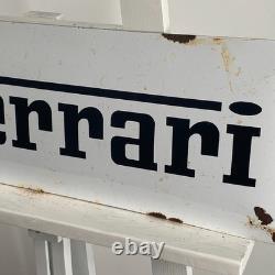 Plaque émaillée Ferrari 60x20cm (23,6x7,9) Grande enseigne