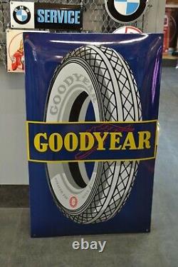 Plaque émaillée GOODYEAR pneus 6540 cm enamel sign emailschild