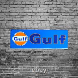 Plaque émaillée GULF huile automobile 60 cm