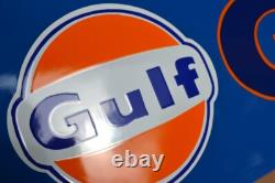 Plaque émaillée GULF huile automobile 60 cm