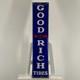 Plaque &eacute;maill&eacute;e Goodrich 90x20cm (35,4x7,9) Ancienne enseigne pneus de