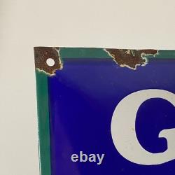 Plaque émaillée Goodrich 90x20cm (35,4x7,9) Ancienne enseigne pneus de