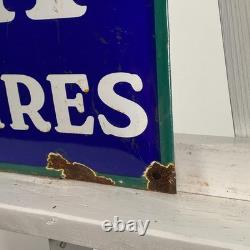 Plaque émaillée Goodrich 90x20cm (35,4x7,9) Ancienne enseigne pneus de