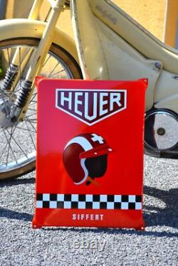 Plaque émaillée HEUER siffert automobile