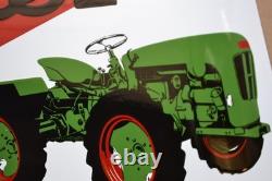 Plaque émaillée HOLDER service tracteur machine agricole enamel sign