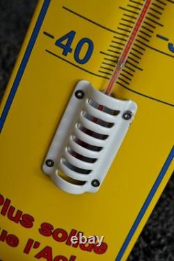 Plaque émaillée HUTCHINSON pneus thermomètre 65 cm emailschilder