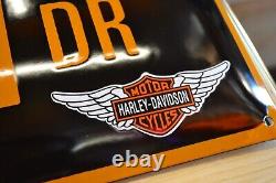 Plaque émaillée Harley Davidson Dr enamel sign emailschild - 9020 cm