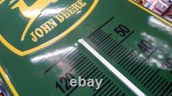 Plaque émaillée JOHN DEERE thermomètre 75 cm enamel sign emailschild