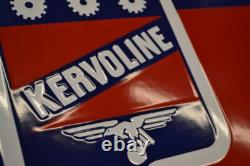 Plaque émaillée KERVOLINE huile -1 mètre- enamel sign emailschilder