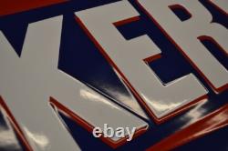 Plaque émaillée KERVOLINE huile -1 mètre- enamel sign emailschilder