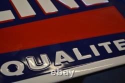 Plaque émaillée KERVOLINE huile -1 mètre- enamel sign emailschilder