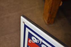 Plaque émaillée KERVOLINE huile -1 mètre- enamel sign emailschilder