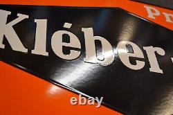 Plaque émaillée KLEBER COLOMBES pneus automobile enamel sign 90 cm