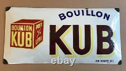 Plaque émaillée KUB Bouillon comme Maggi TOP 1938
